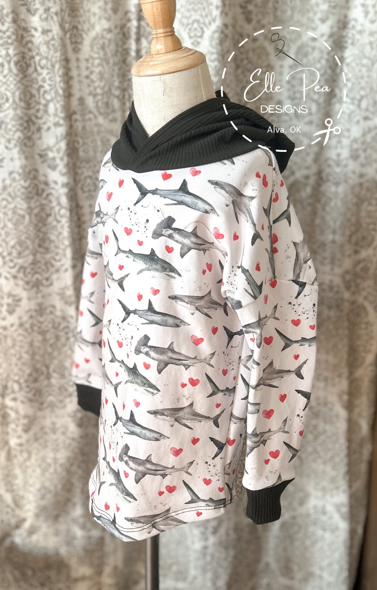 Shark Hooded Tee - 4T