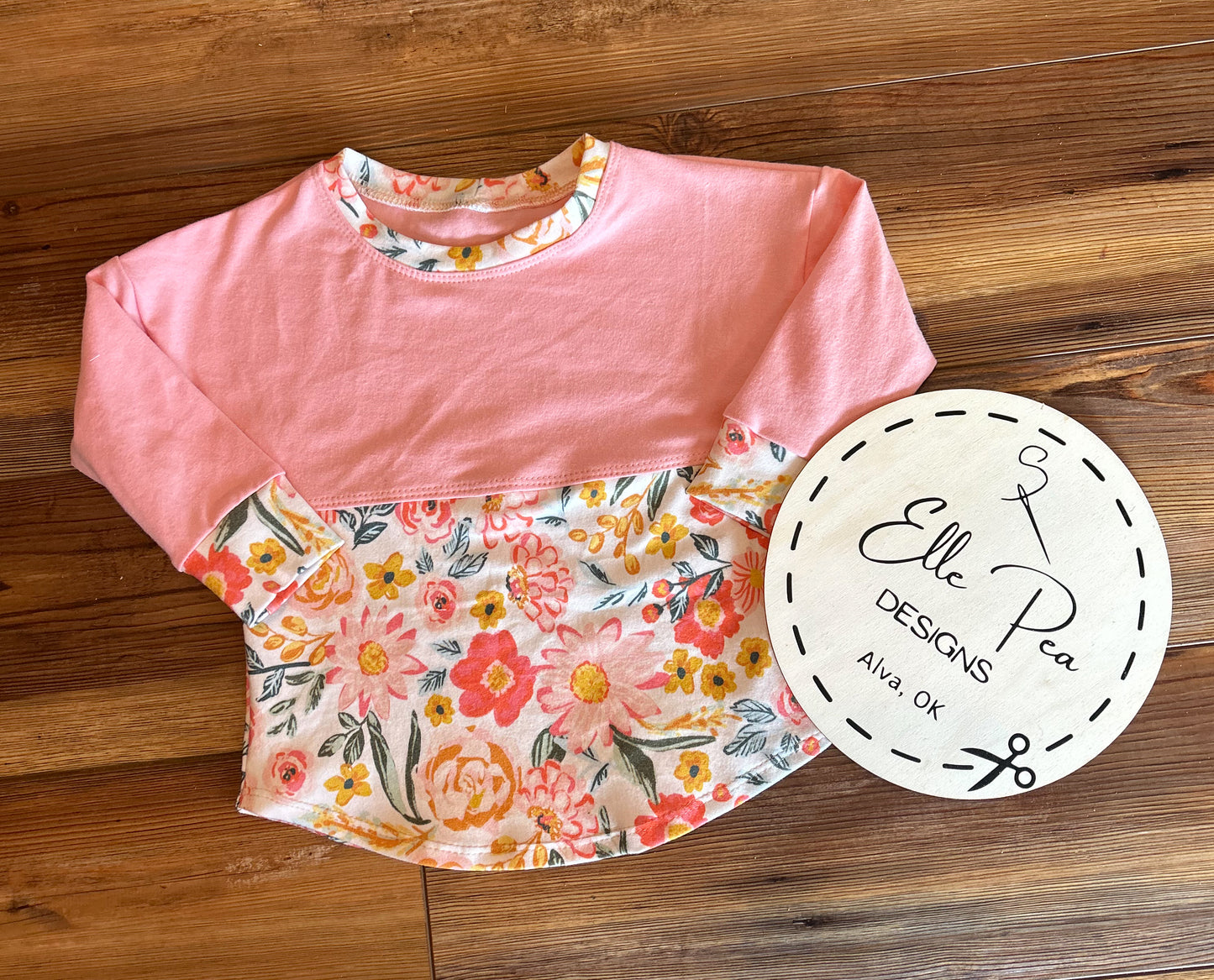 Floral Dolman and Ruffle Bottom Flares - 12M