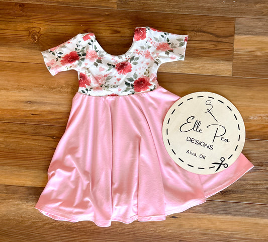 Floral Twirl Dress - 12M
