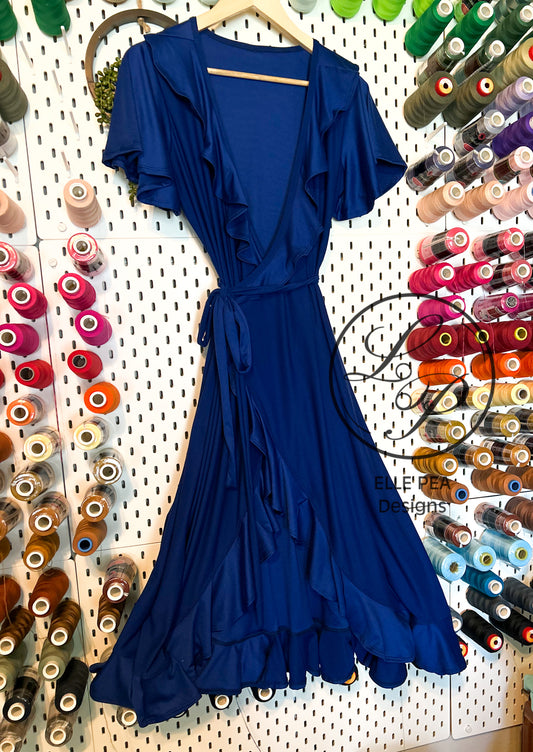 Flutter Wrap Dress (Adult) Solid DBP
