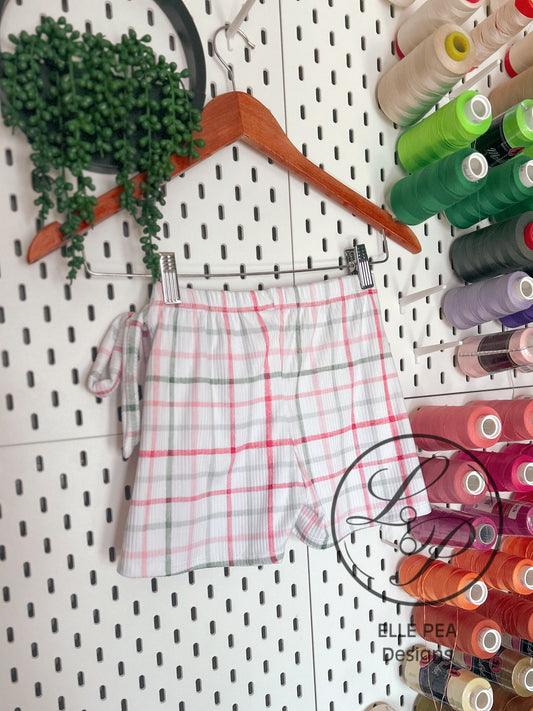 Ginger Skort Pink and Green Plaid (Youth) Made To Order