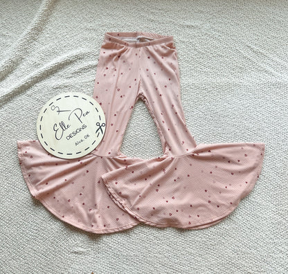 Daphne Bell bottoms - Pink Hearts (4T)