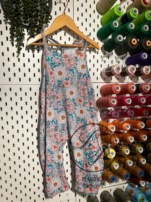 Aqua Floral Terran Romper