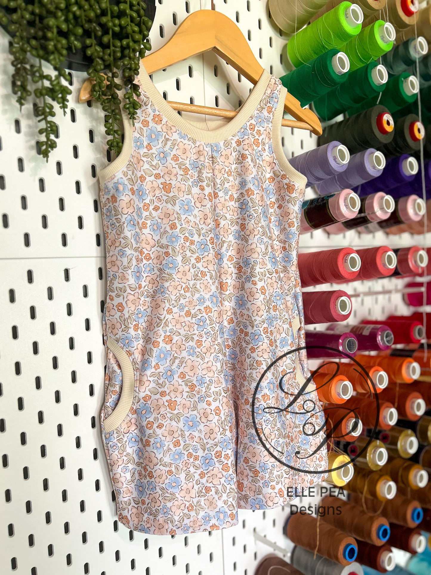 Sunny Romper Neutral Florals (Youth) Made To Order