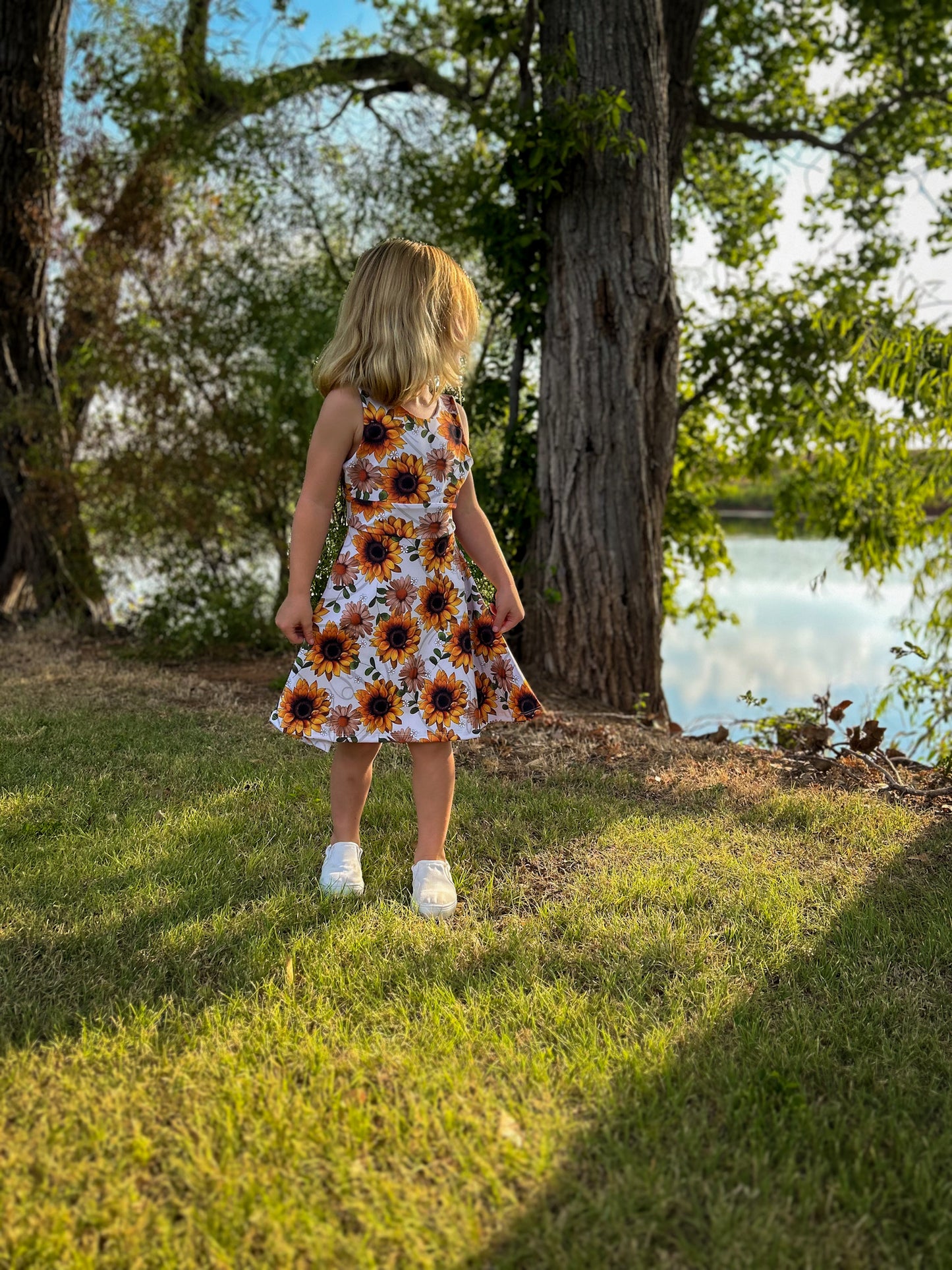 Tropea Swim Dress Sun Flower (Youth) Made To Order