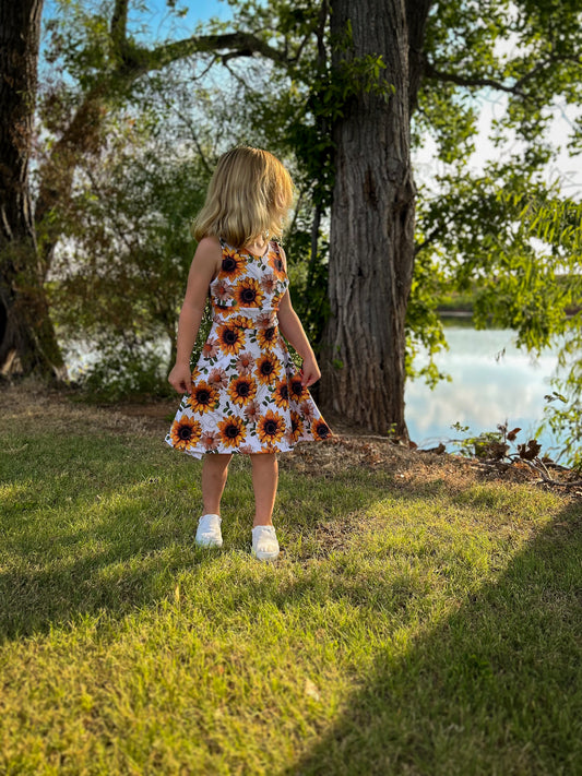 Tropea Swim Dress Sun Flower (Youth) Made To Order