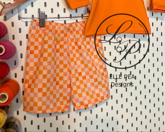 Reef Surf Shorts Orange Checks (Youth) Made To Order