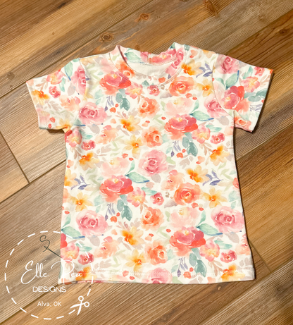 Basic Tee in Floral (Youth) Ready To Ship
