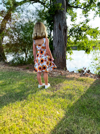 Tropea Swim Dress Sun Flower (Youth) Made To Order