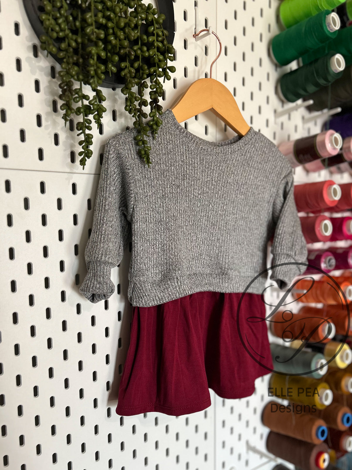 Gray Wren Sweater Dress (Youth)  Ready To Ship