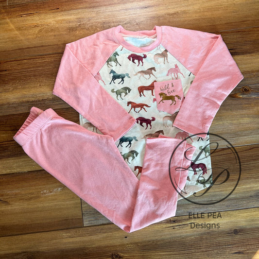 Sand Lot Tee Horses and leggings