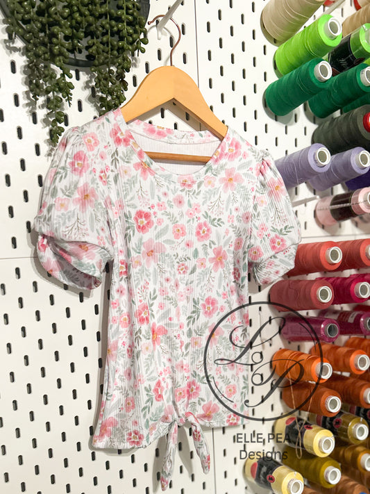 Tulip Sleeve Tie Top (Youth) Made To Order