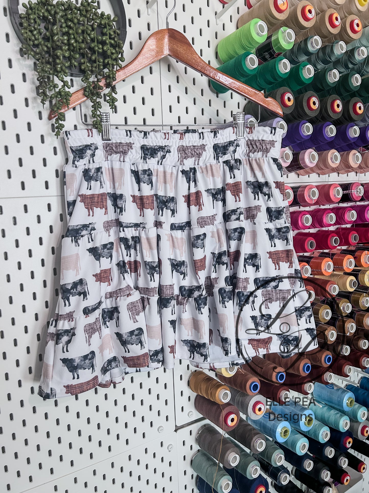 Tiered Skort Cows (Adult) Made To Order