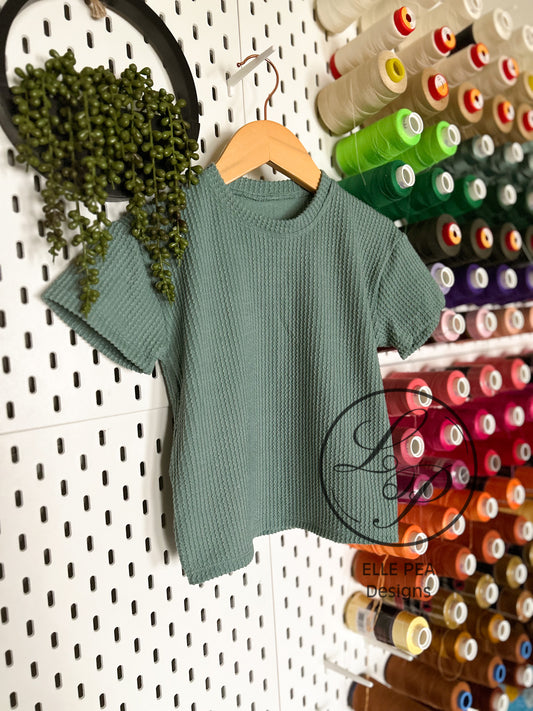 Basil Urban Rib Oversized Tee (Youth) Ready To Ship