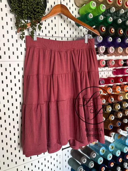 Tessa Tiered Skort Midi Length - Youth & Adult (Mystery Solids)