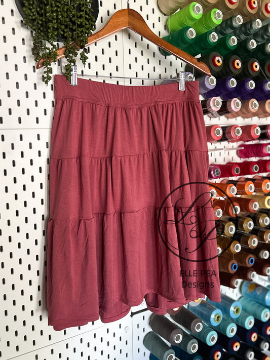 Tessa Tiered Skort Midi Length - Youth & Adult (Mystery Solids)