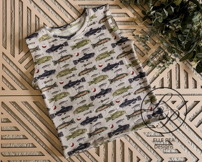 Sporty Tank and Play Shorts in Fish (Youth) Made To Order