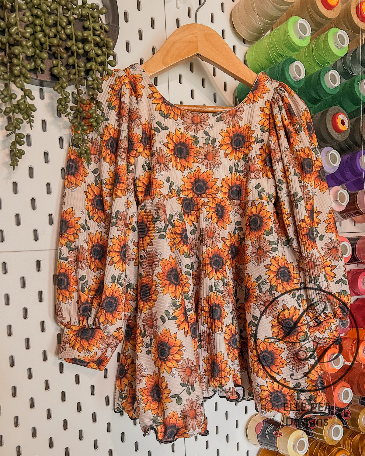 Petal Twirl Dress in Neutral Sunflowers (Youth) Bargain Bin