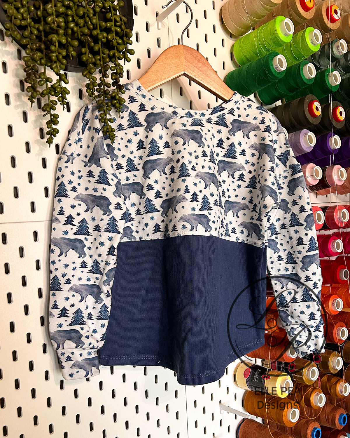 Slate Sweater Polar Bears (Youth)  Ready To Ship