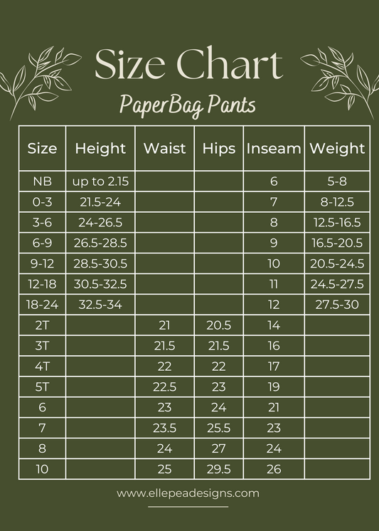 Floral Paper Bag Pants - 3T