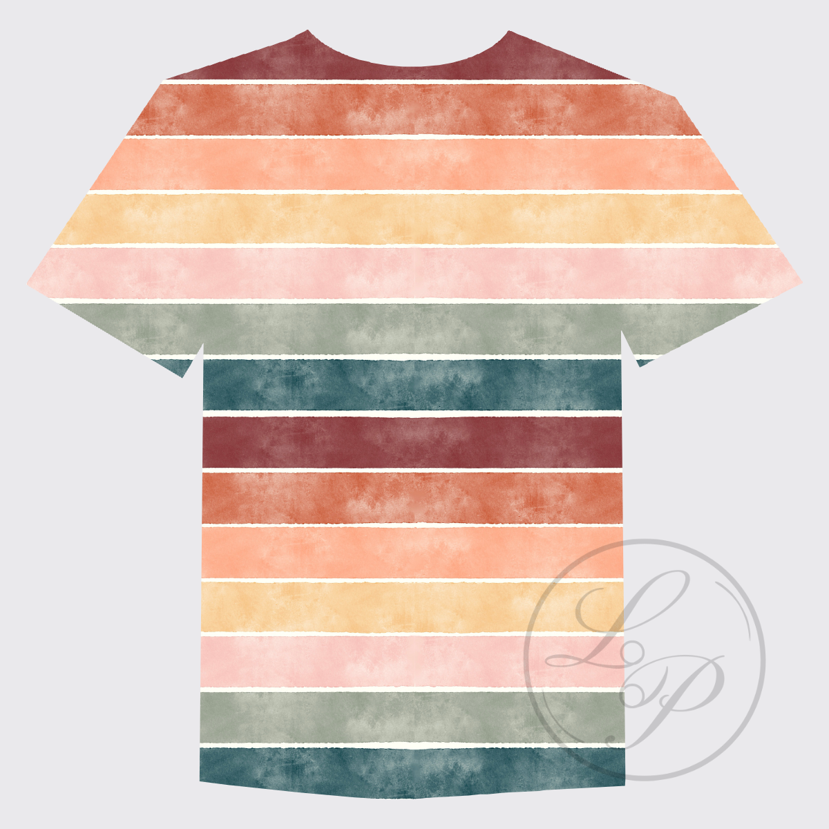 Watercolor Fall Stripes